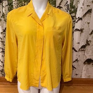 Liz Claiborne Yellow Button-Down Shirt
